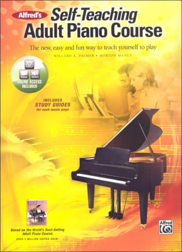 Alfred's Self-Teaching Adult Piano Course Book w/ Online Video and Audio Access