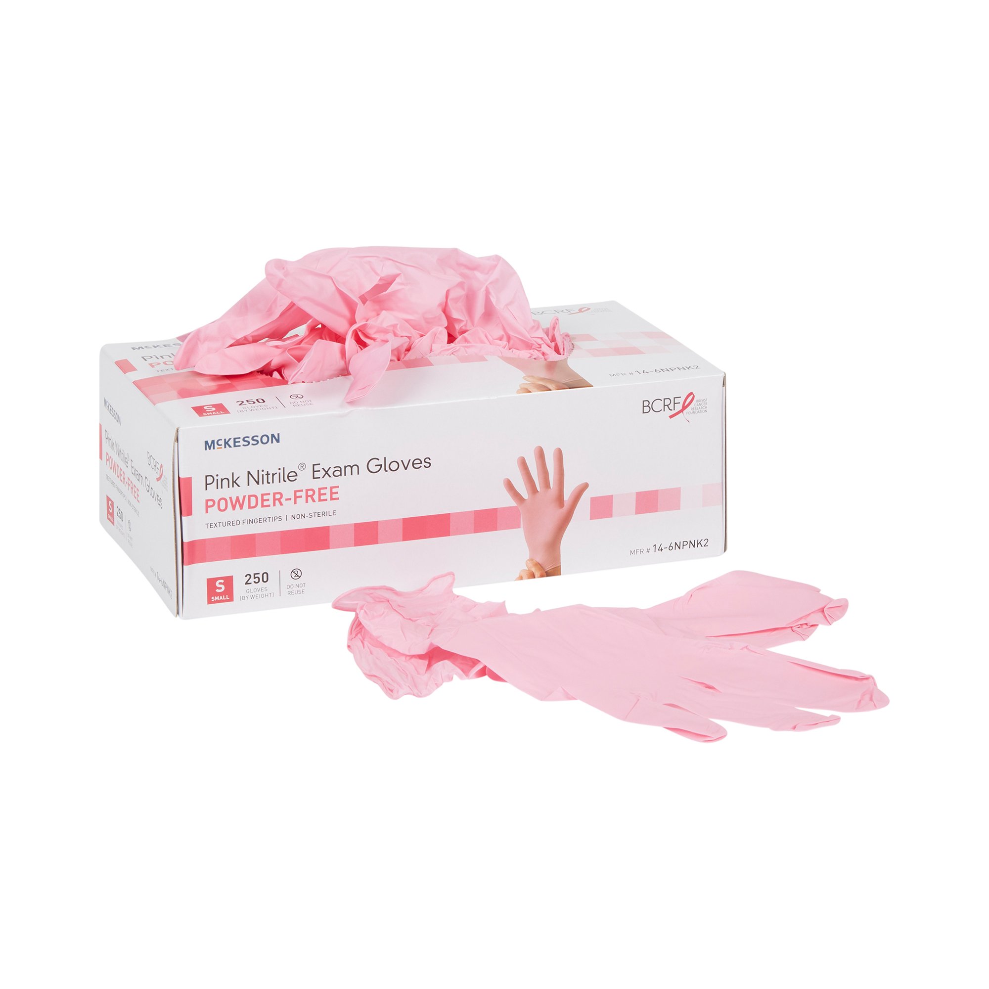 McKesson Pink Nitrile Exam Glove, Small MK 1065401