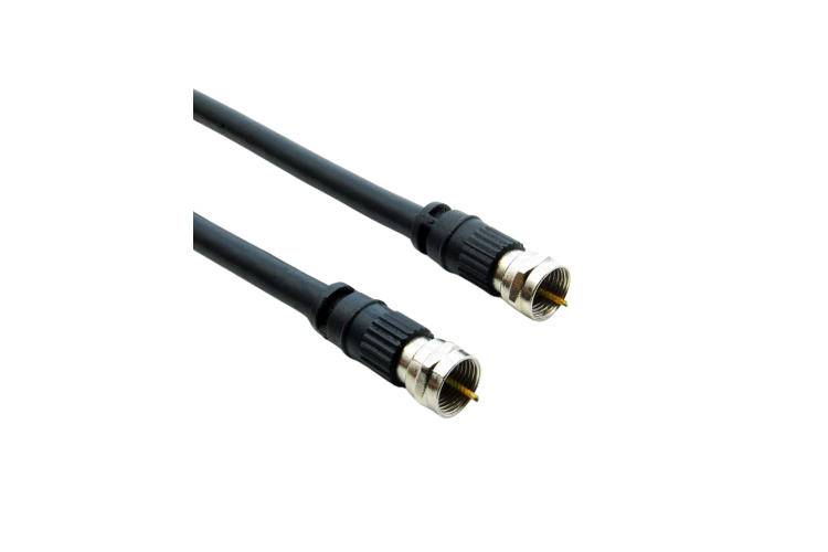 RG6 Coaxial Patch Cable with F-Type Connectors, 50ft, Black