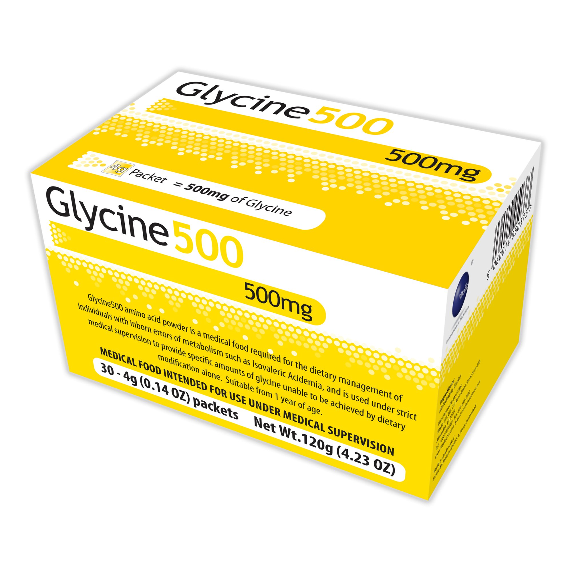 Oral Supplement Glycene500 Unflavored Powder 4 Gram Individual Packet MK 1143636