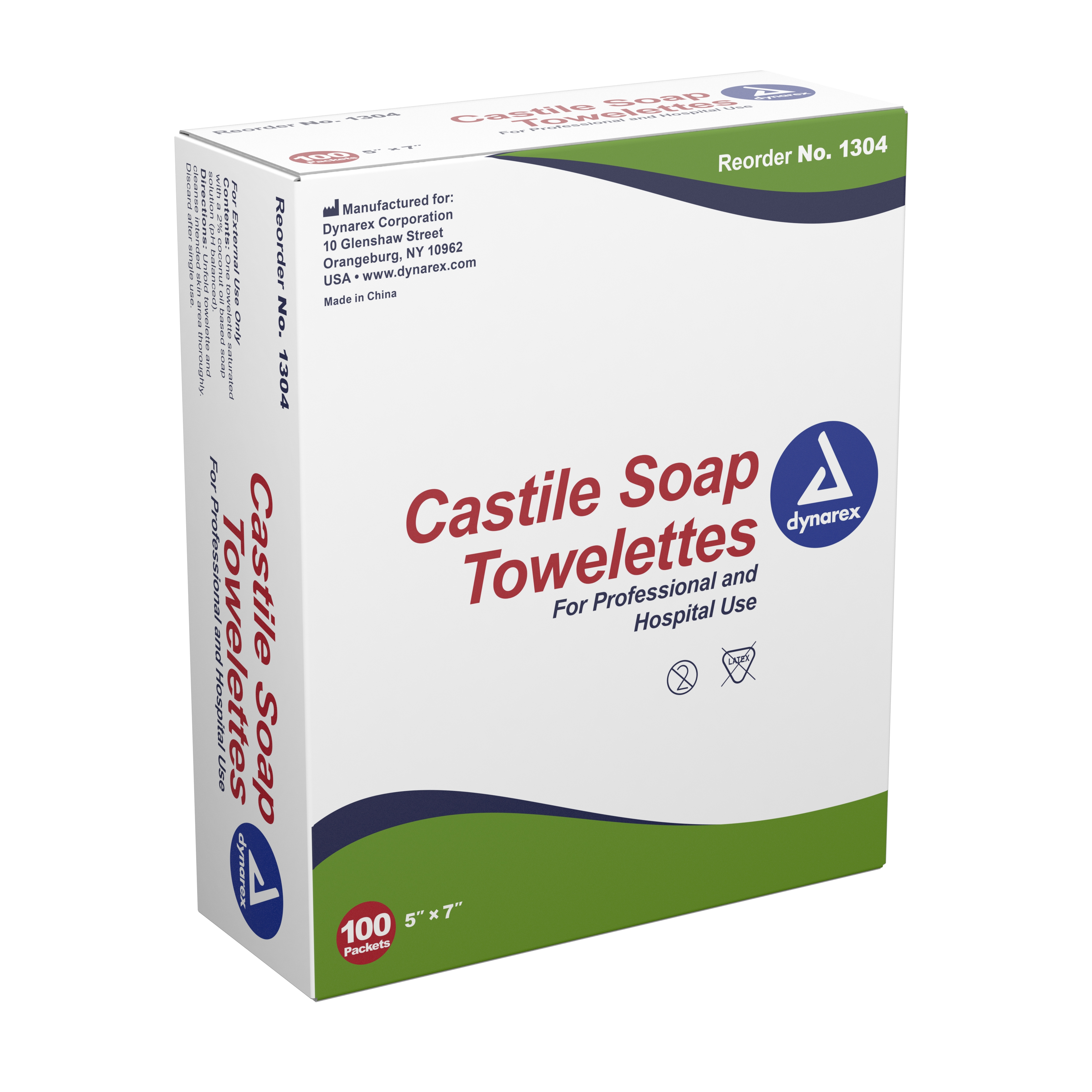 dynarex Scented Castile Soap Towelettes, Individual Packets MK 689284