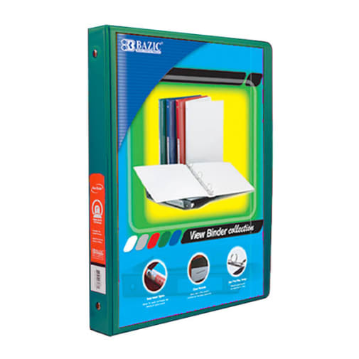 Binder - 3-Ring View 1/2" Green