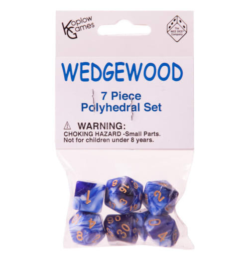 Polyhedral Dice Set - Wedgewood (7-piece)