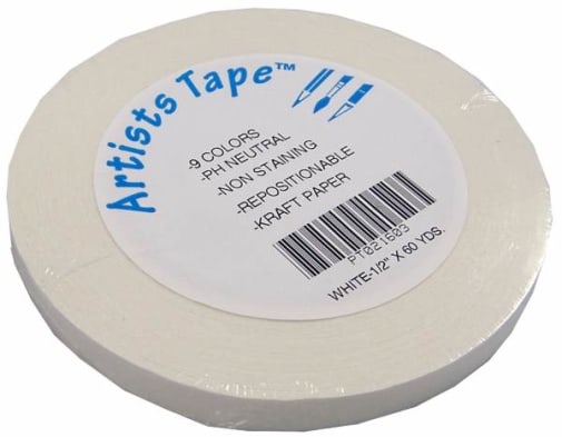 White Artist Tape - 1/2" x 60 Yards