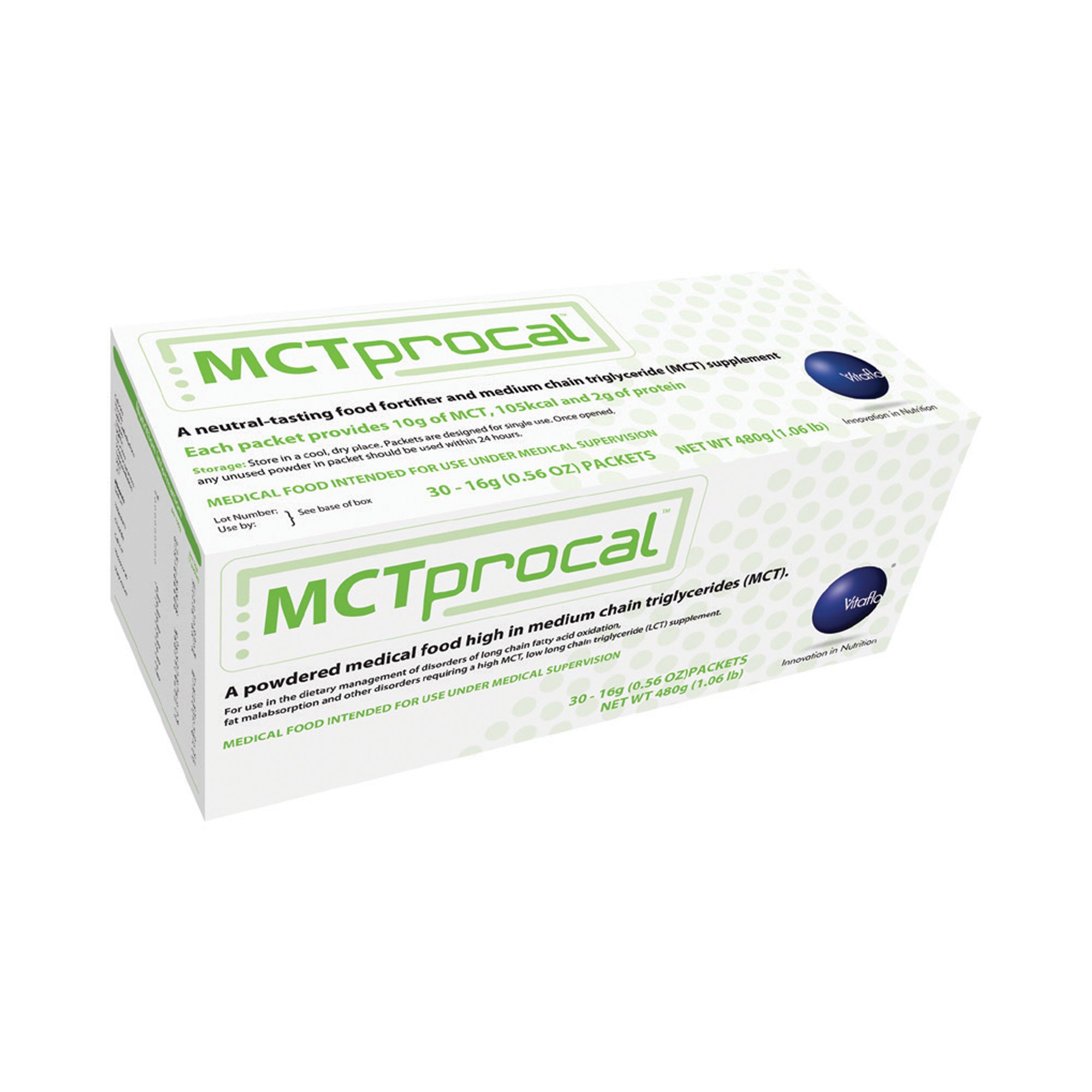 MCTprocal Medical Food, High in Medium Chain Triglycerides, Individual Packets MK 1136504