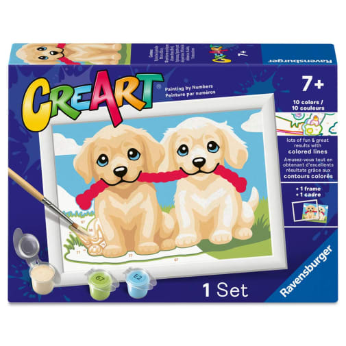CreArt Paint by Number: Playing Puppies (5x7)