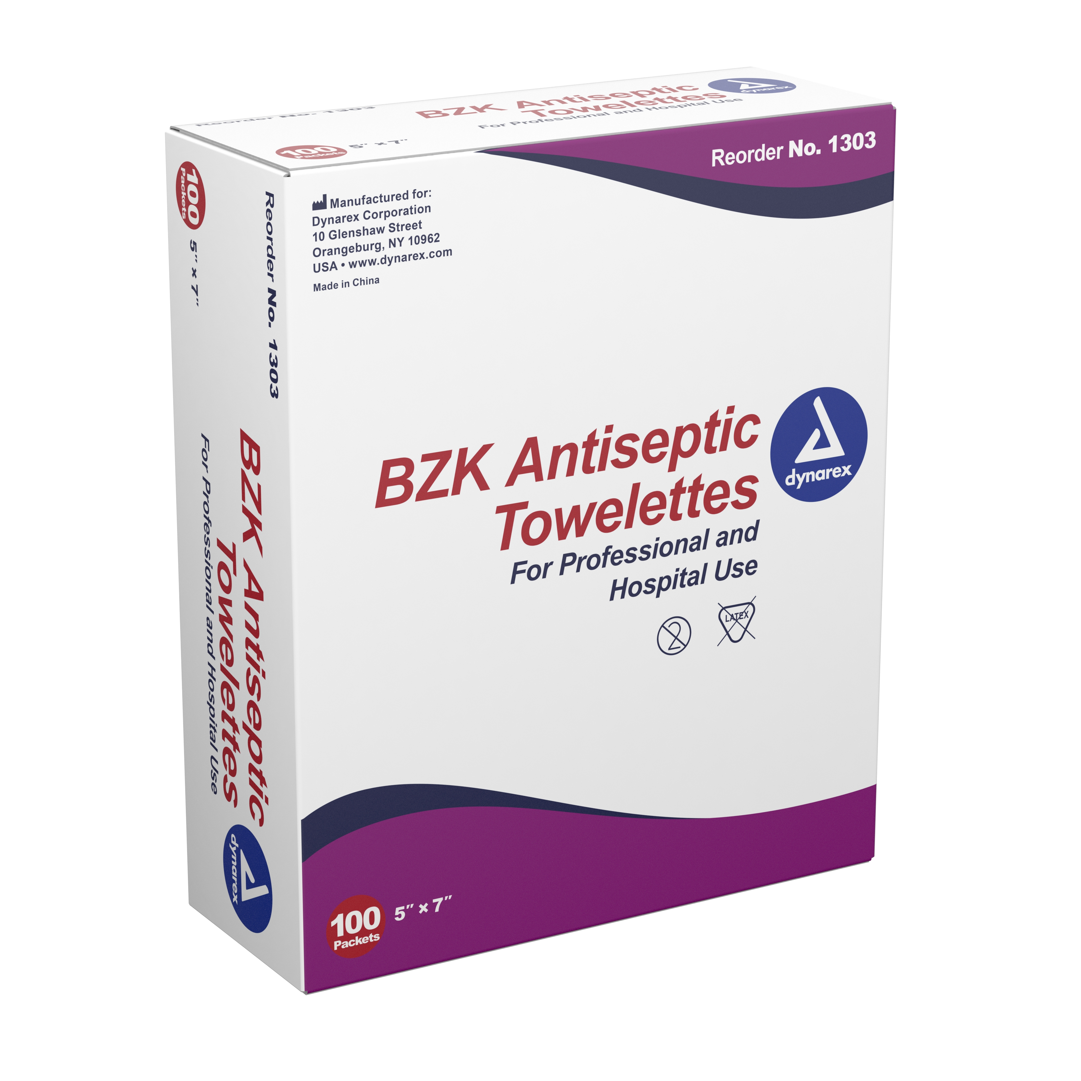 dynarex Scented BZK Antiseptic Towelettes, Individual Packet MK 670150
