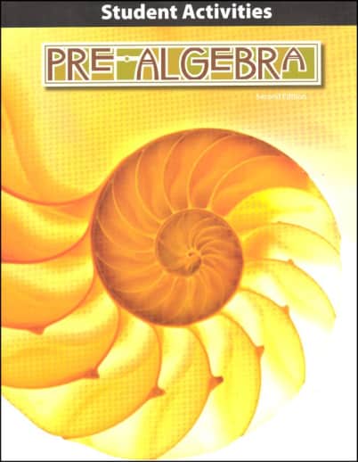 BJU Press Pre-Algebra Student Activity 2nd Edition