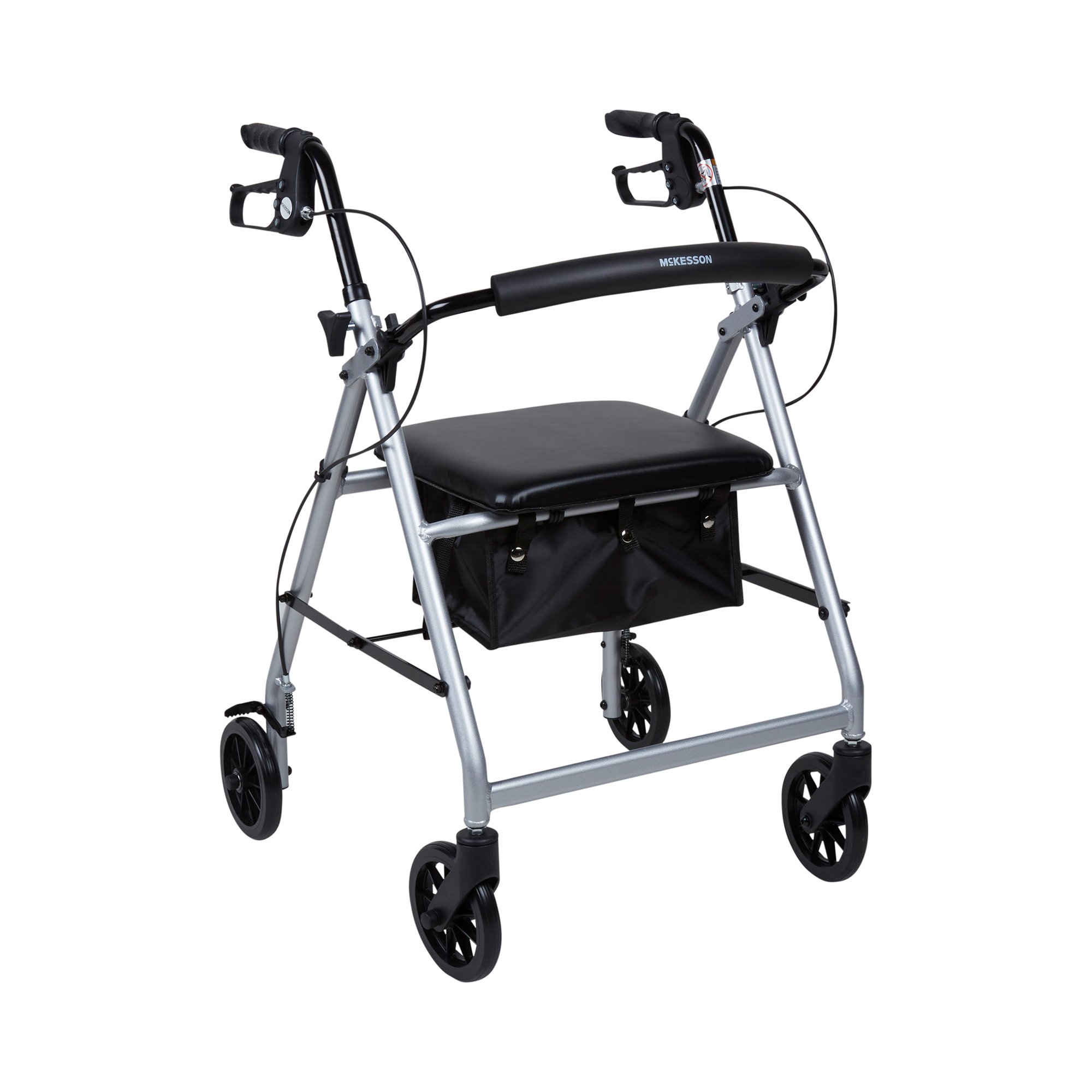 McKesson Folding Aluminum Four-Wheel Rollator, Silver MK 1065267