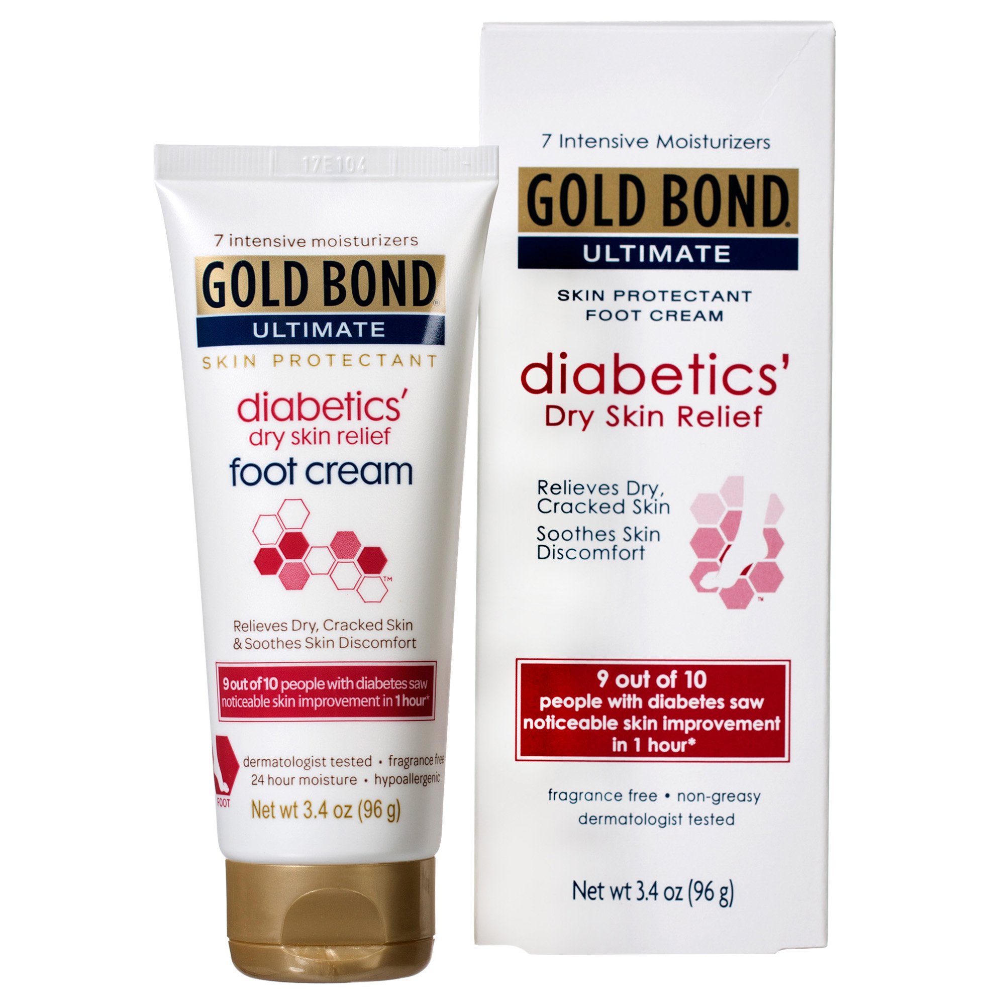 Foot Moisturizer Gold Bond Ultimate Diabetics' 3.4 oz. Tube Unscented Cream MK 1030716