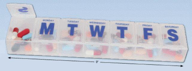 Ezy Dose Weekly Classic Pill Planner, Clear MK 630311