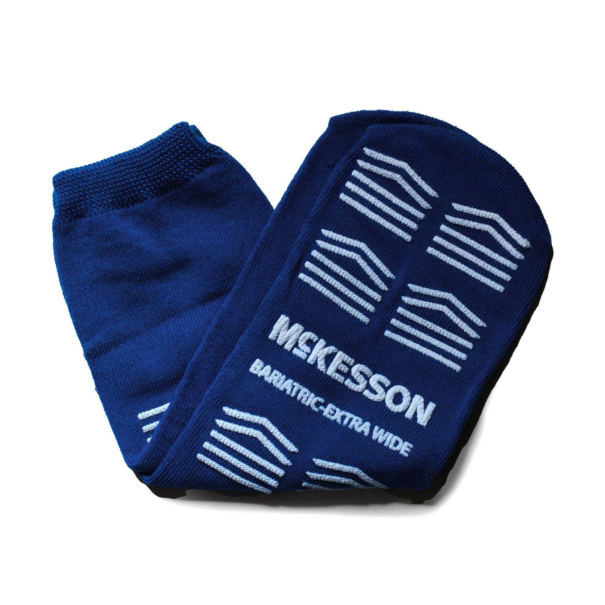 McKesson Slipper Socks, Single Tread, Bariatric, Kingfisher Blue MK 1253294