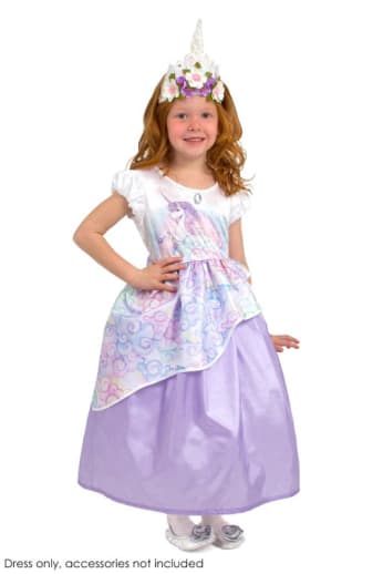 Little Adventures Unicorn Princess Dress, Size L (Ages 5-7)