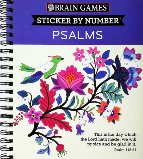 Sticker By Number: Psalms (Brain Games) 104 pages