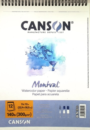 Canson Montval Watercolor Pad (9" x 12") 12 sheets