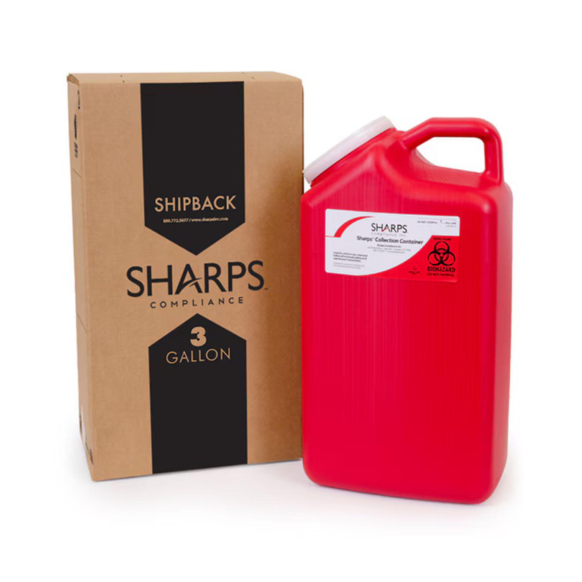 Sharps Recovery System Mailback Sharps Container, 3 Gallon, 17 x 6 x 9 Inch MK 580218