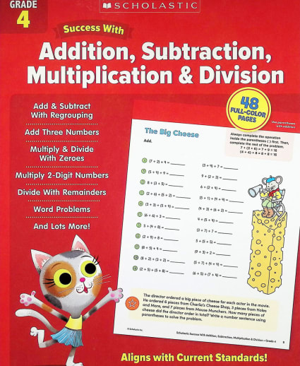 Addition, Subtraction, Multiplication & Division: Grade 4 (Scholastic Success With)