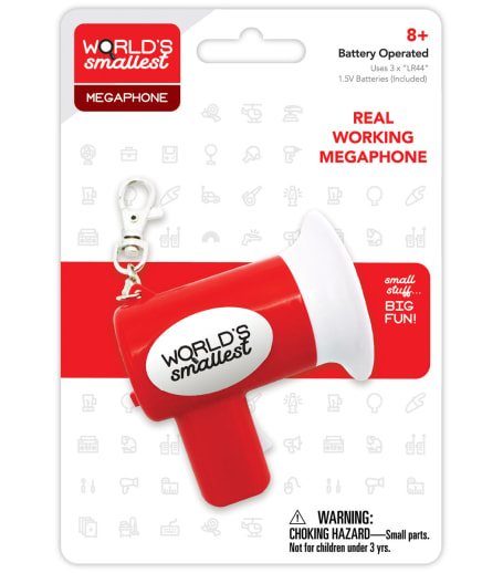 World's Smallest Megaphone Keychain (Battery-Operated)