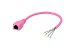 RJ45 Female to Open End Cat6 Plenum Cable, STM to Mindshare Max G2 Labeled, Pink, 4in