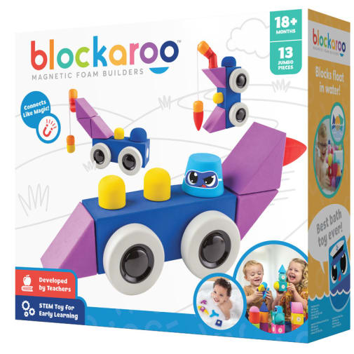 Blockaroo Magnetic Foam Blocks - Medium Roadster