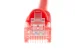 25ft Red CAT6 Ethernet Patch Cable, Half-Moon, Booted