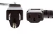 AC Power Cord, 5-15P to C13 Right angle,  18AWG, 6ft, Black