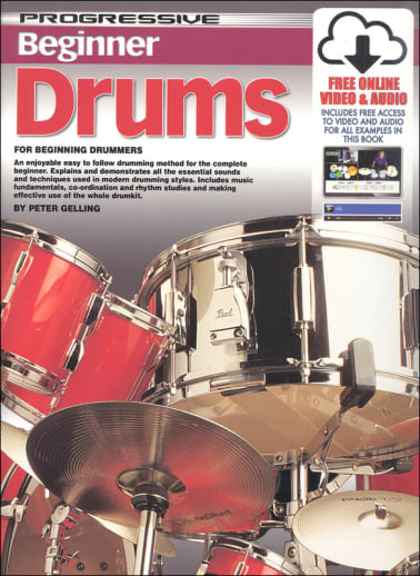Progressive Beginner Drums with Online Video & Audio