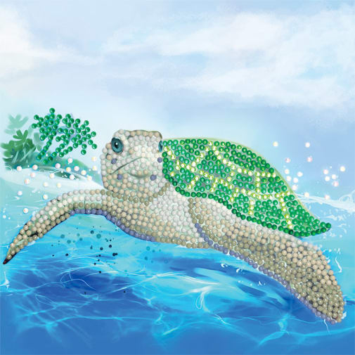 Crystal Art Card Kit - Turtle Paradise