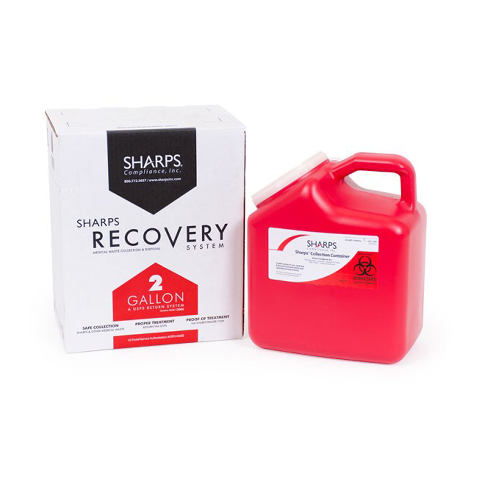 The Sharps Disposal by Mail System Pro-Tec Mailback Sharps Collector, 2 Gal. MK 566478