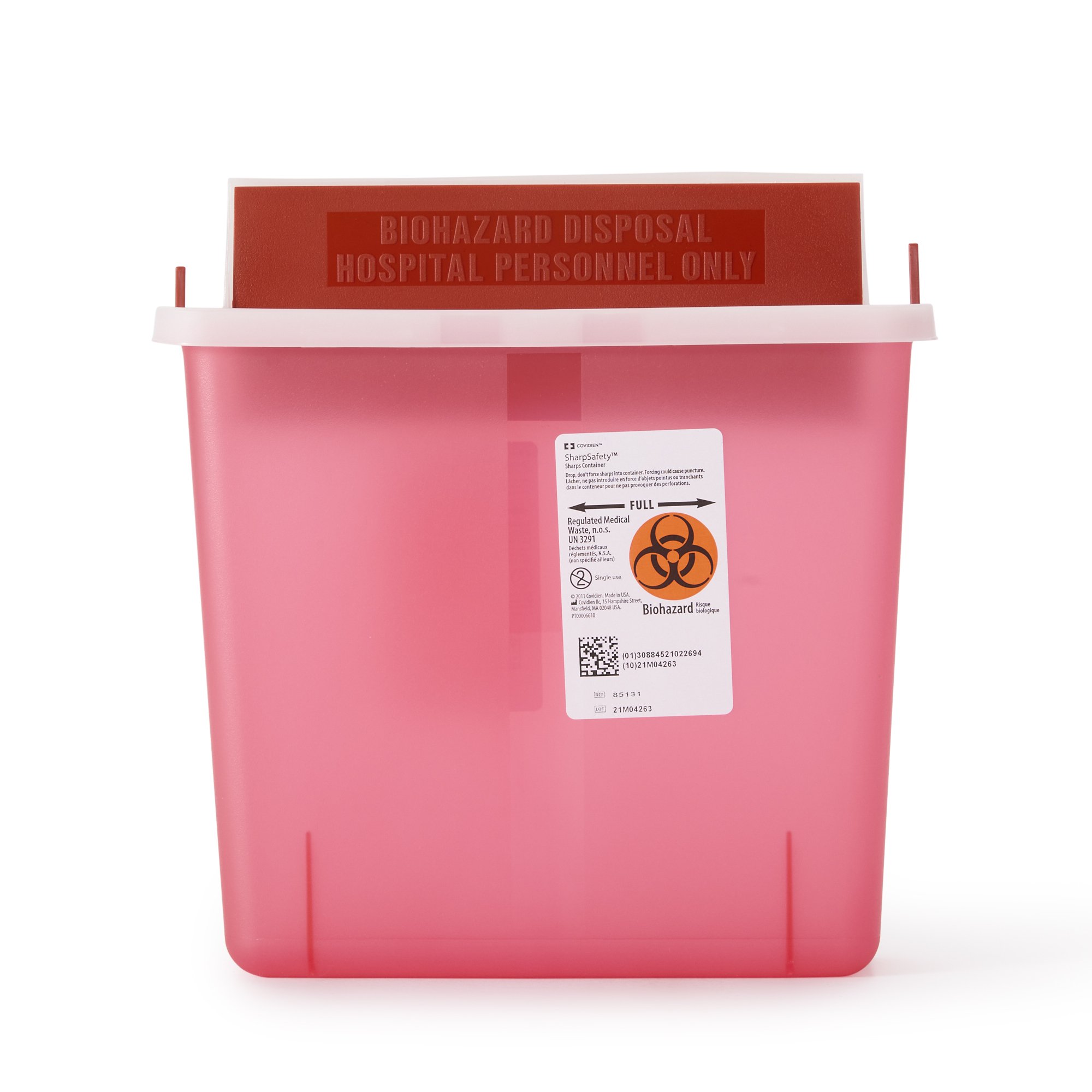In-Room Multi-purpose Sharps Container, 1-1/4 Gallon, 11 x 10 x 4 Inch MK 172258