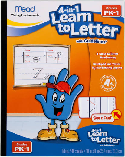 Mead 4 in 1 Learn to Letter Primary Writing Table (Grades PK-1)