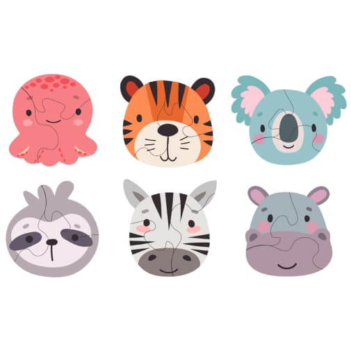 Animal Emoji Puzzles (6 pack)