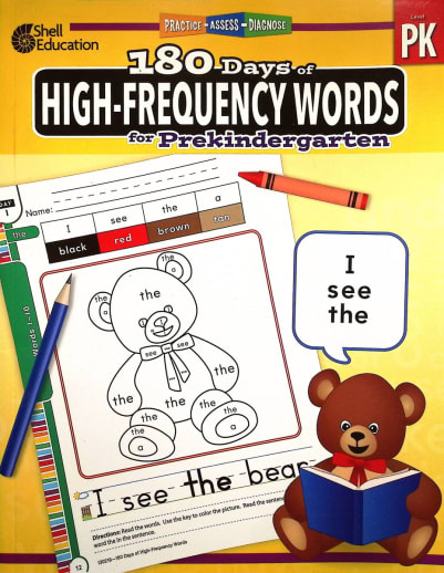 180 Days of High-Frequency Words for Pre-Kindergarten