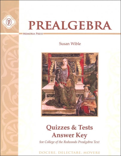 Pre-Algebra Quizzes & Tests Answer Key