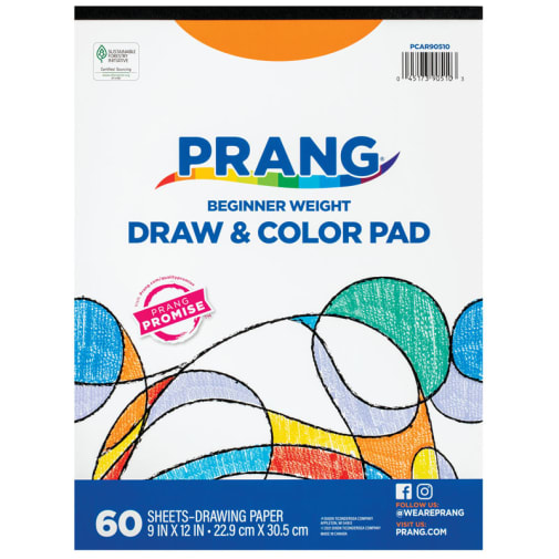 Prang Draw & Color Pad - 9" x 12" (60 sheets)