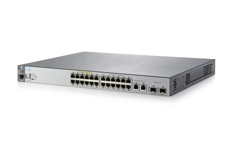 HPE Aruba 2530 Series Switch, 24 10/100 Fast Ethernet  PoE+ ports, 2 x 10/100/1000 and 2 x SFP Uplinks, Refurbished, J9779A