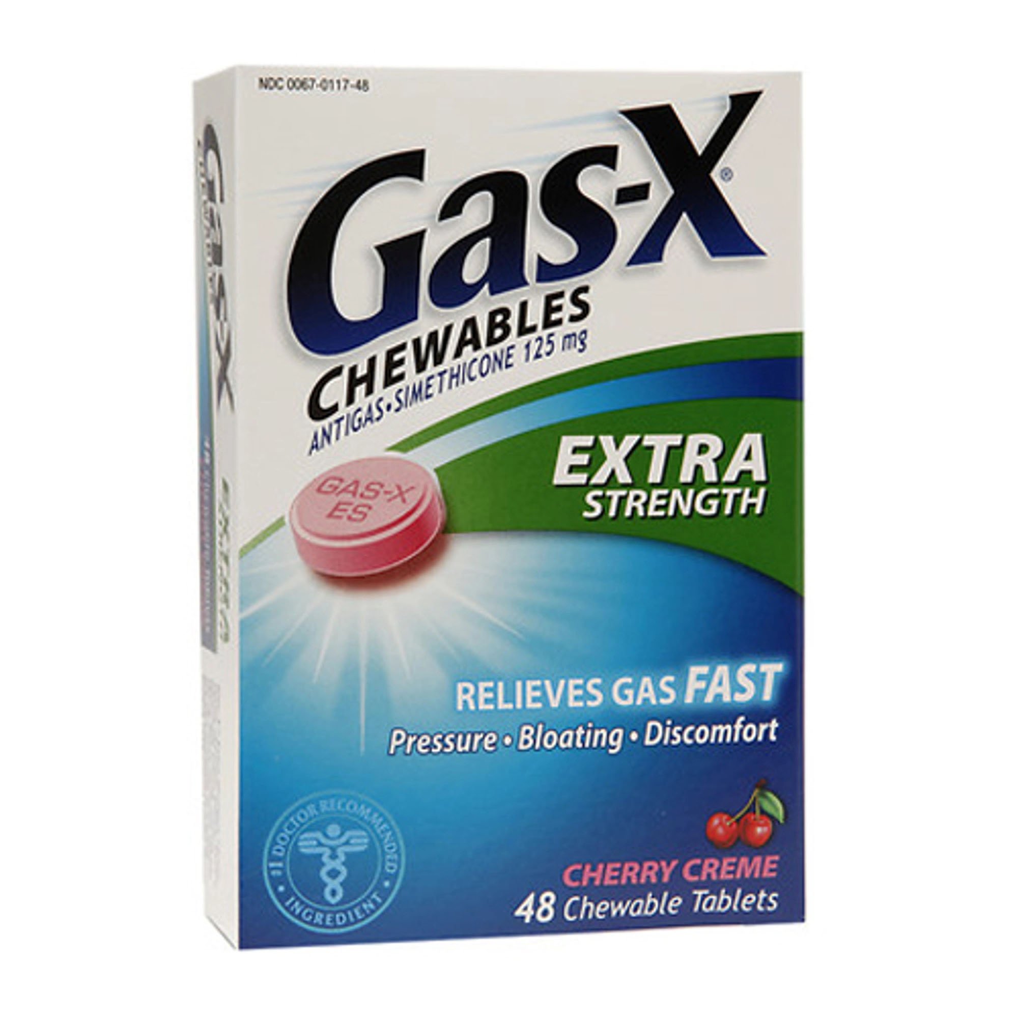 Gas-X 125 mg Chewable Tablets Extra Strength, Cherry Creme MK 1189580