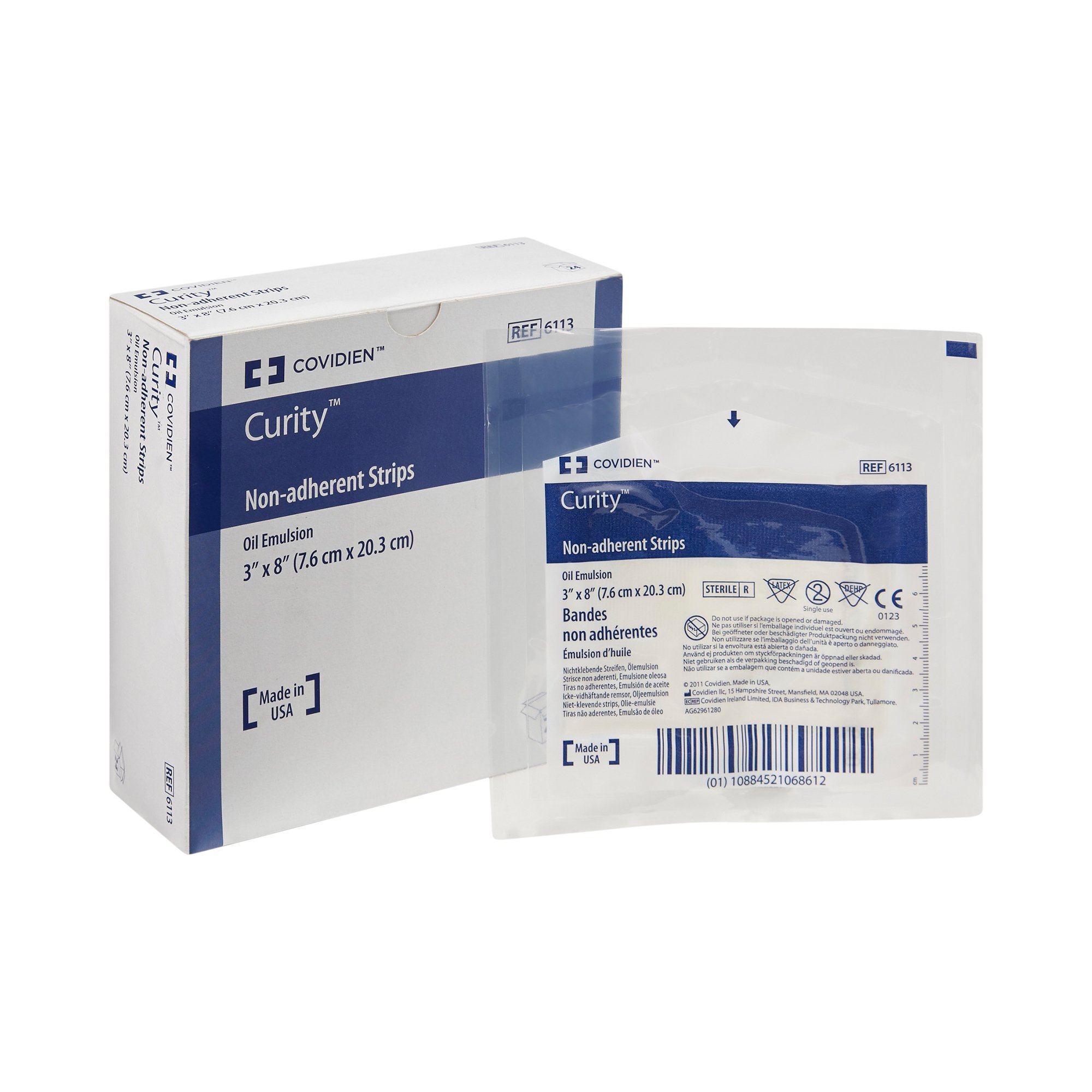 Curity Oil Emulsion Impregnated Dressing, 3 x 8 Inch MK 215607