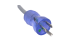 15Ft Hospital Grade Power Cord – NEMA 5-15P to IEC C13, SJT 18/3 AWG, Clear Blue Plug, Gray Jacket