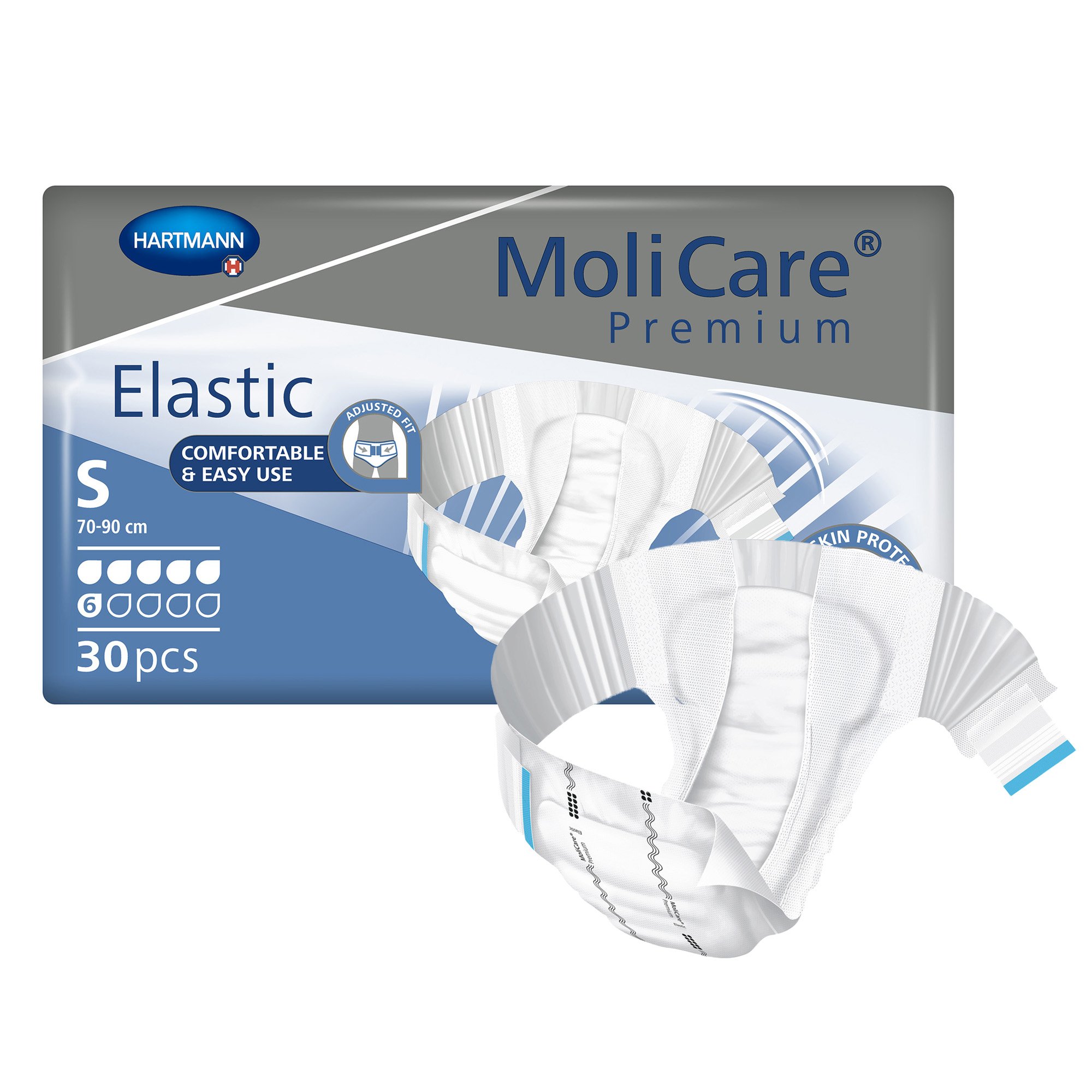 MoliCare Premium Elastic 6 Drop Absorbency Incontinence Briefs, Small MK 1174286