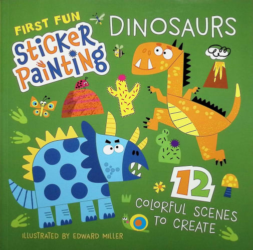 First Fun Sticker Painting: Dinosaurs