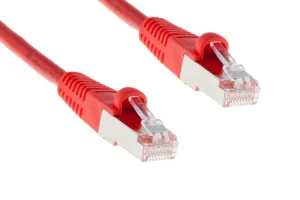 Cat5e Shielded Ethernet Patch Cable, Half-moon Boot, 1 ft, Red
