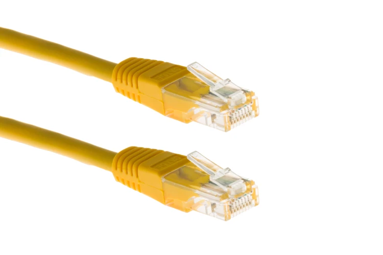 14ft Yellow Non-Booted CAT6 Ethernet Patch Cable
