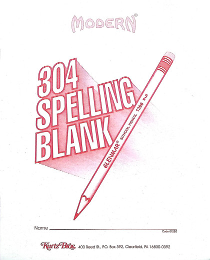 Modern Spelling Blank Writing Paper 8" x 6.5" - 48 pages