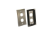Industrial Single Gang Stainless Steel Wall Plate, 2 Port with Water-Sealed RJ45 Ports