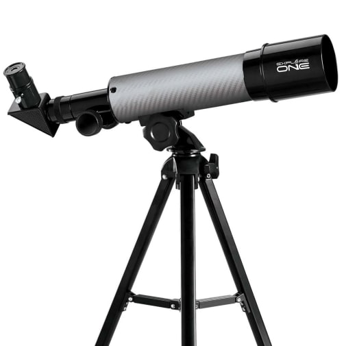ExploreOne CF350 Silver Carbon Fiber Wrap 50mm AZ Mount Telescope