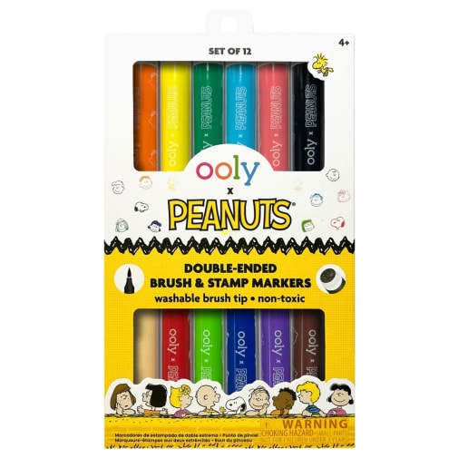 Peanuts Double-Ended Brush & Stamp Markers - Set of 12