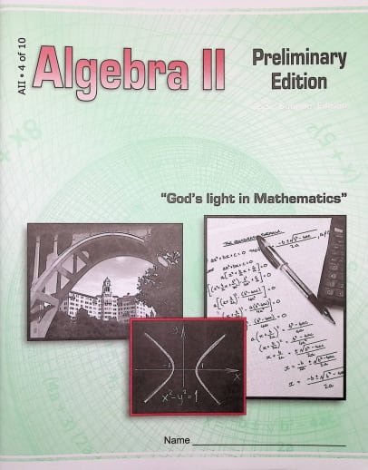 Algebra II LightUnit 4 Sunrise Edition Preliminary Edition