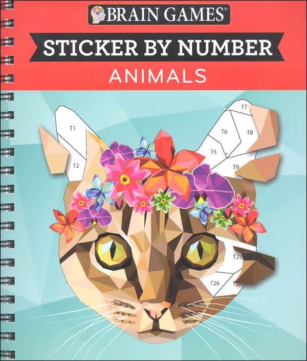 Sticker by Number - Animals (Brain Games)