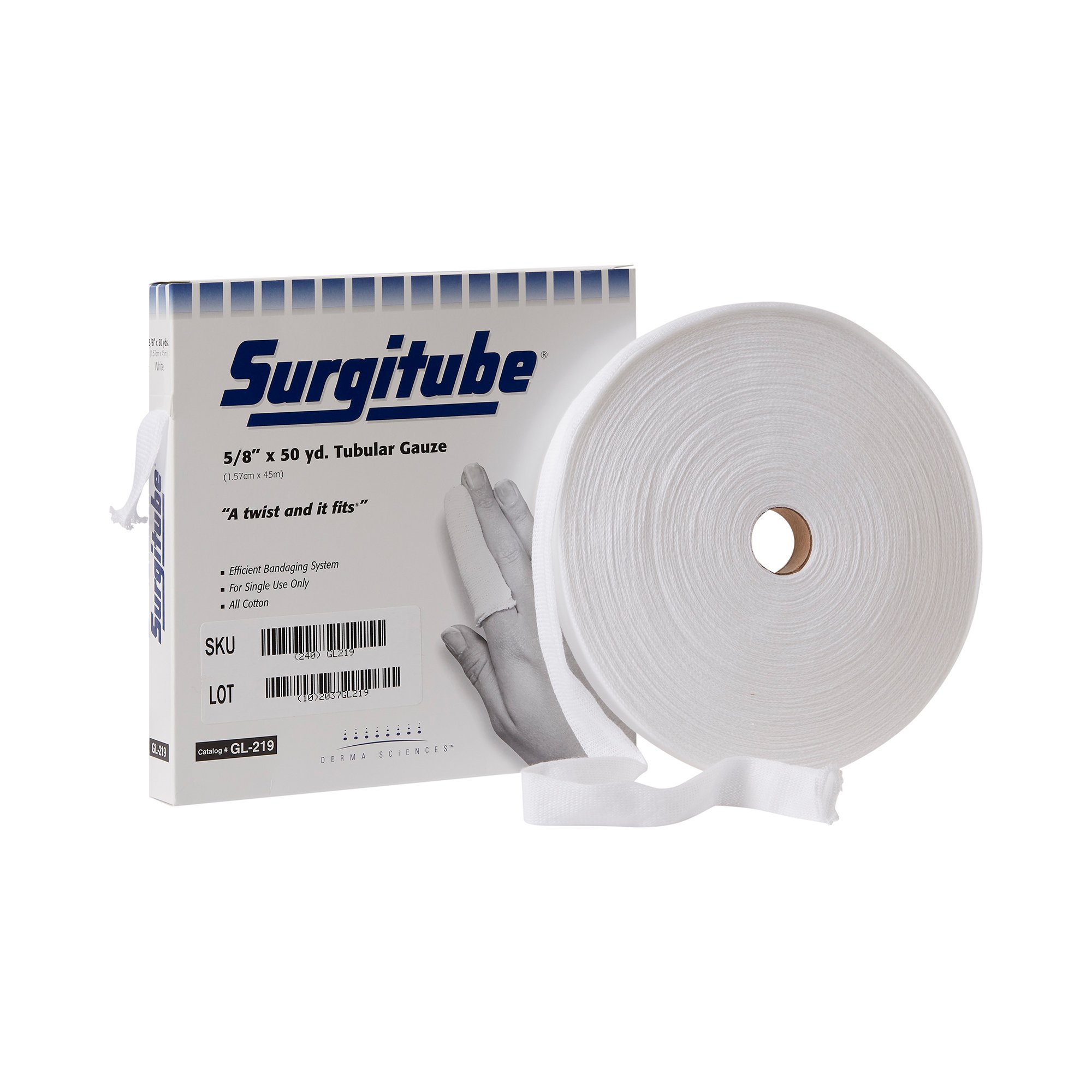 Surgitube Tubular Retainer Dressing, Size 1, 5/8 Inch x 50 Yard MK 197356